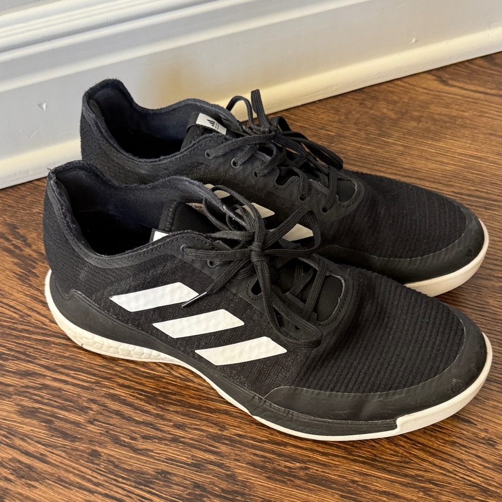 Adidas Men's Black and White Sneakers
